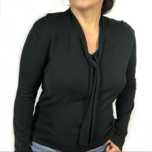 CONRAD C COLLECTION BLACK SWEATER SIZE L E…